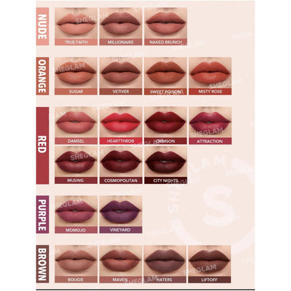 Clearance spot overseas shopping Sheglam matte liquid lipstick matte liquid non stick cup lip gloss