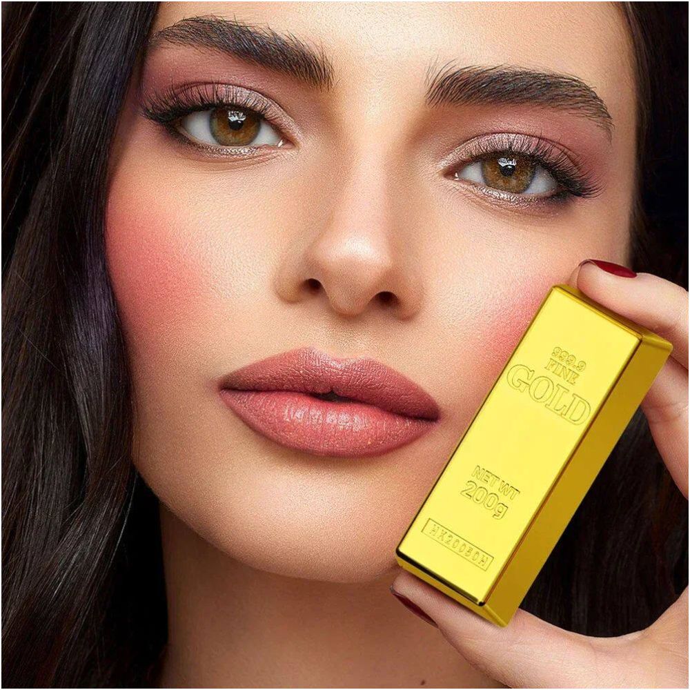 Glitter Gold Lipstick Shiny Metallic Matte Velvet Waterproof image 3