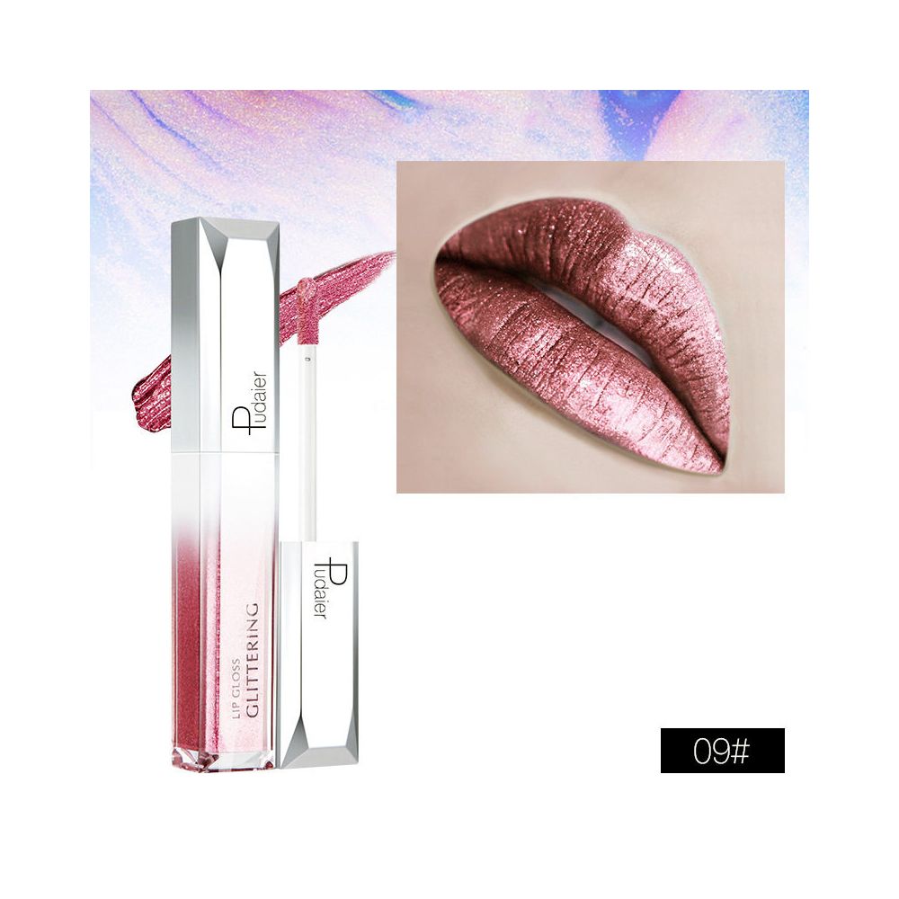 Glitter Gold Lipstick Shiny Metallic Matte Velvet Waterproof
