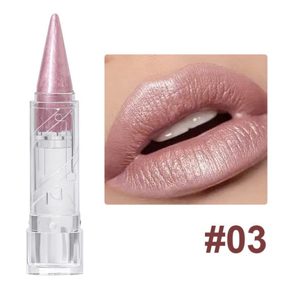 Glitter Gold Lipstick Shiny Metallic Matte Velvet Waterproof