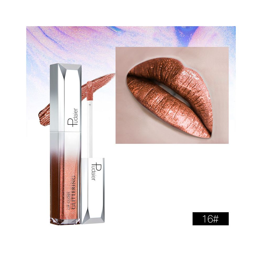 Glitter Gold Lipstick Shiny Metallic Matte Velvet Waterproof