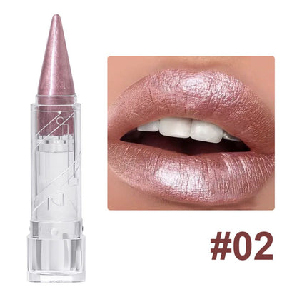 Glitter Gold Lipstick Shiny Metallic Matte Velvet Waterproof