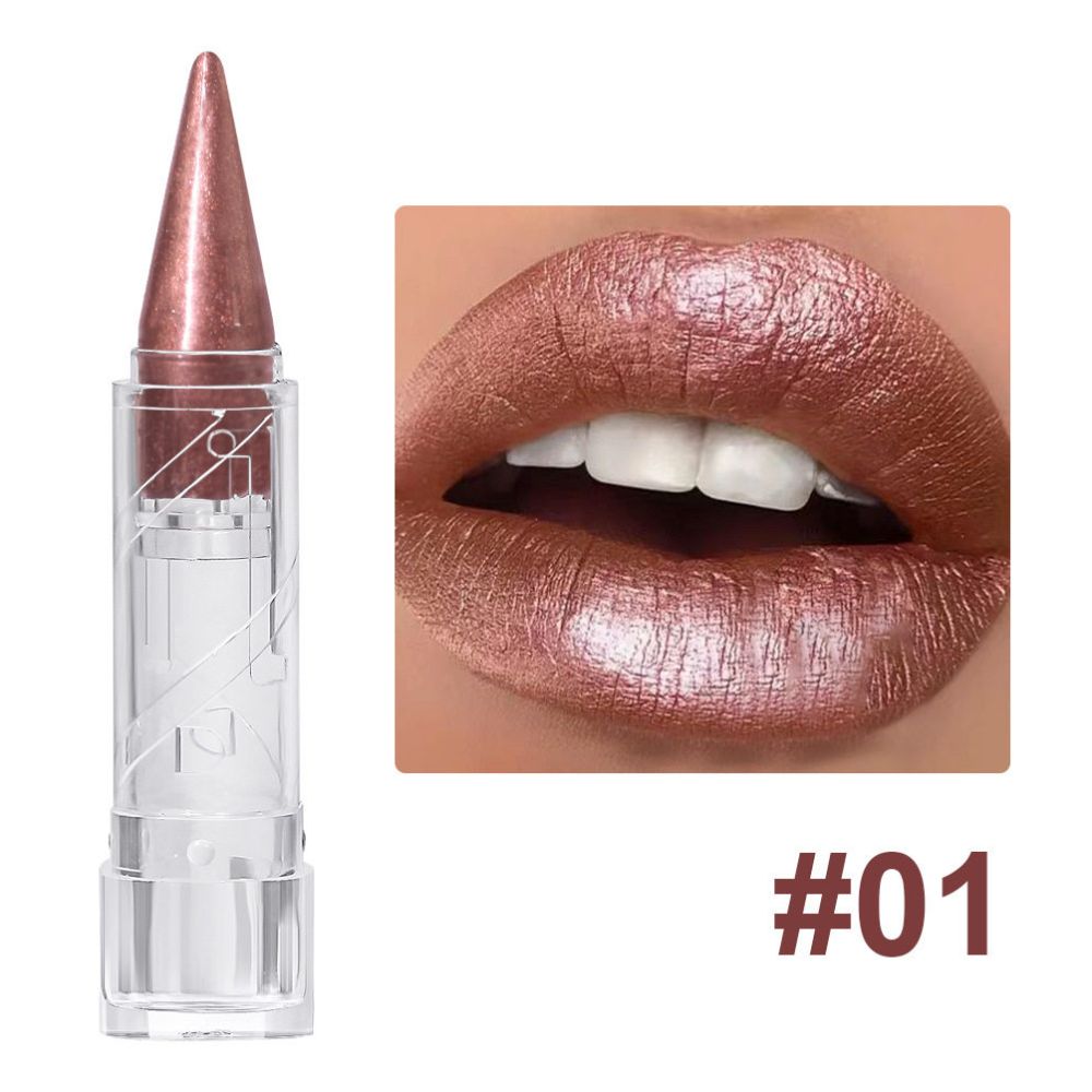 Glitter Gold Lipstick Shiny Metallic Matte Velvet Waterproof