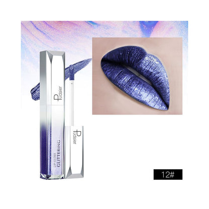 Glitter Gold Lipstick Shiny Metallic Matte Velvet Waterproof