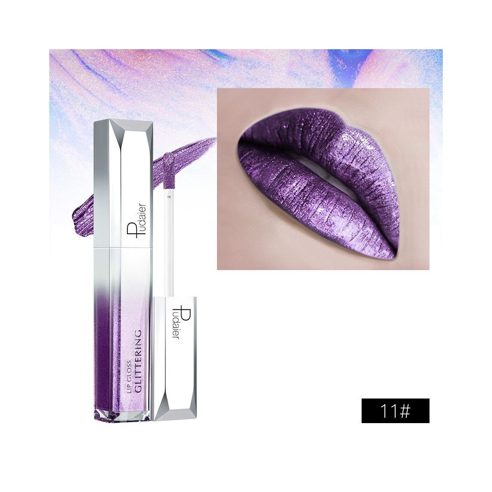 Glitter Gold Lipstick Shiny Metallic Matte Velvet Waterproof