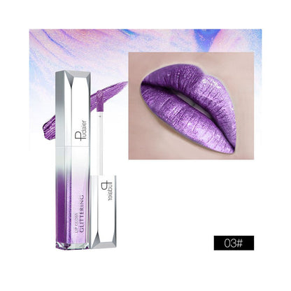 Glitter Gold Lipstick Shiny Metallic Matte Velvet Waterproof