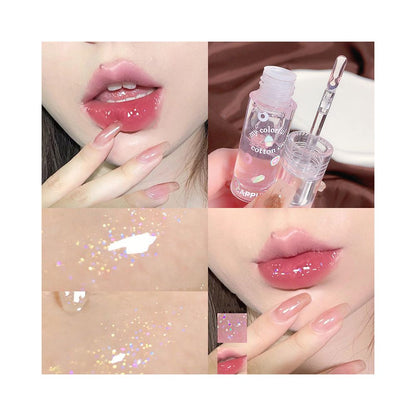 Kapaoweini Dudu Lip Protection Oil Transparent Lip Glaze Moisturizing and Moisturizing Lip Gloss Fine Sparkling Overlapping Glass Lips Genuine image 2