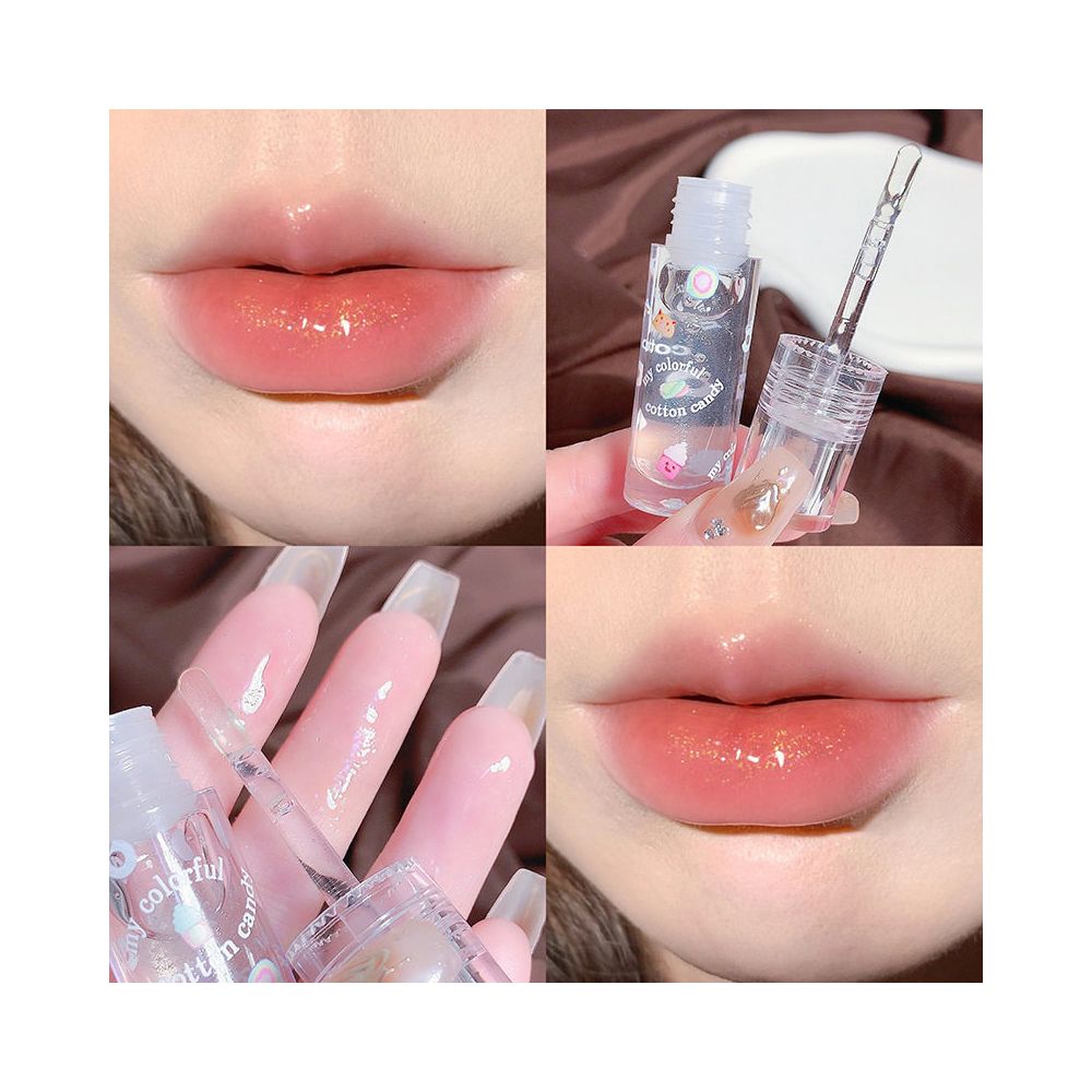 Kapaoweini Dudu Lip Protection Oil Transparent Lip Glaze Moisturizing and Moisturizing Lip Gloss Fine Sparkling Overlapping Glass Lips Genuine image 3