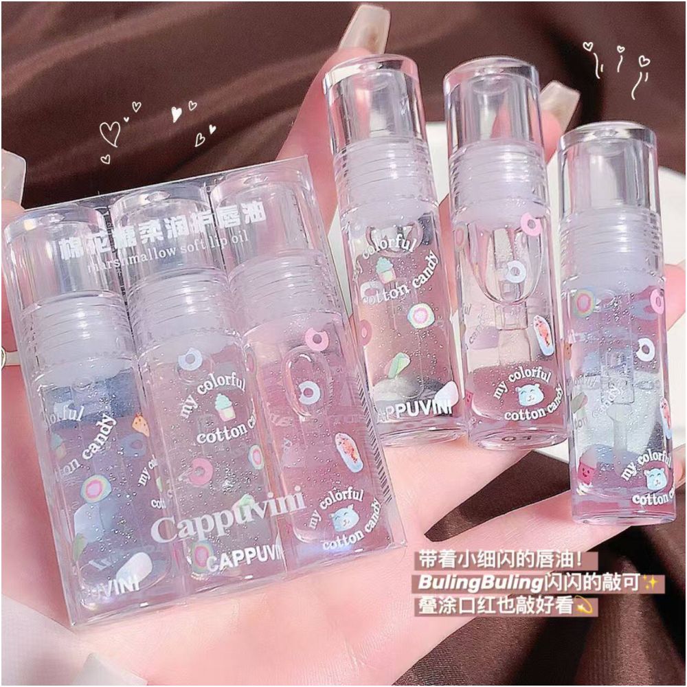 Kapaoweini Dudu Lip Protection Oil Transparent Lip Glaze Moisturizing and Moisturizing Lip Gloss Fine Sparkling Overlapping Glass Lips Genuine image 0