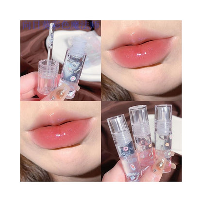 Kapaoweini Dudu Lip Protection Oil Transparent Lip Glaze Moisturizing and Moisturizing Lip Gloss Fine Sparkling Overlapping Glass Lips Genuine