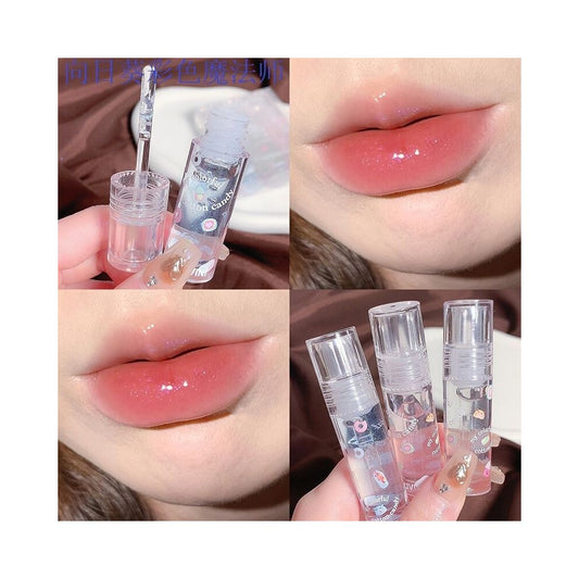 Kapaoweini Dudu Lip Protection Oil Transparent Lip Glaze Moisturizing and Moisturizing Lip Gloss Fine Sparkling Overlapping Glass Lips Genuine