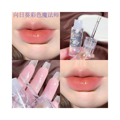 Kapaoweini Dudu Lip Protection Oil Transparent Lip Glaze Moisturizing and Moisturizing Lip Gloss Fine Sparkling Overlapping Glass Lips Genuine