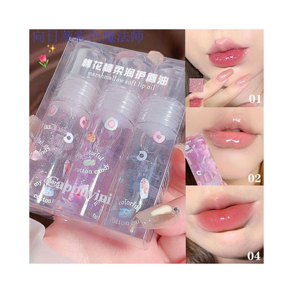 Kapaoweini Dudu Lip Protection Oil Transparent Lip Glaze Moisturizing and Moisturizing Lip Gloss Fine Sparkling Overlapping Glass Lips Genuine