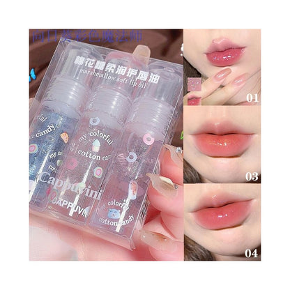 Kapaoweini Dudu Lip Protection Oil Transparent Lip Glaze Moisturizing and Moisturizing Lip Gloss Fine Sparkling Overlapping Glass Lips Genuine