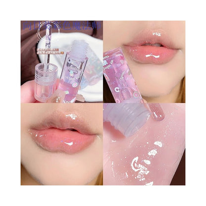 Kapaoweini Dudu Lip Protection Oil Transparent Lip Glaze Moisturizing and Moisturizing Lip Gloss Fine Sparkling Overlapping Glass Lips Genuine