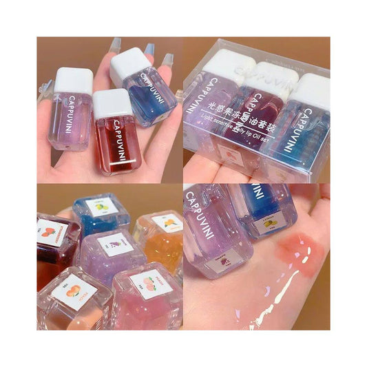 Mirror Lip Glaze Waterproof Lip Gloss Lips Makeup Set Transp