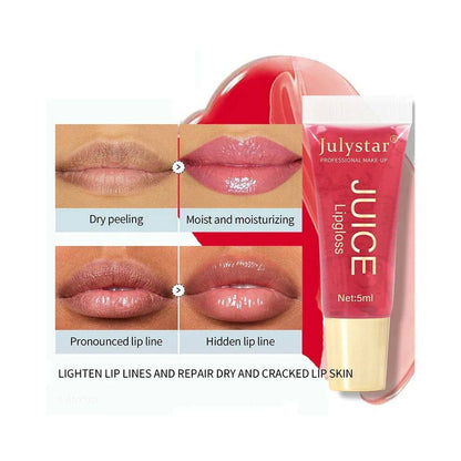 Nude Brown Plumping Lip Gloss Moisturising Fruit Lip Oil Tra image 3