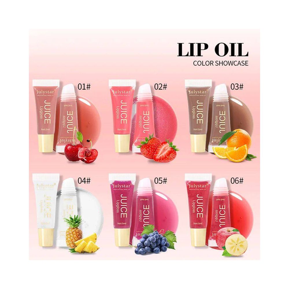 Nude Brown Plumping Lip Gloss Moisturising Fruit Lip Oil Tra image 4