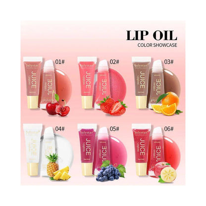 Nude Brown Plumping Lip Gloss Moisturising Fruit Lip Oil Tra image 4