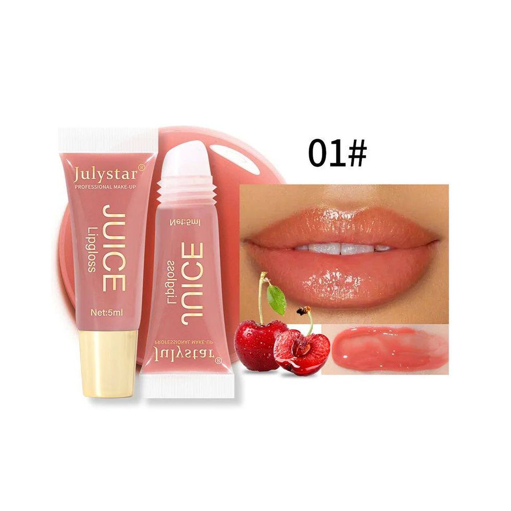 Nude Brown Plumping Lip Gloss Moisturising Fruit Lip Oil Tra