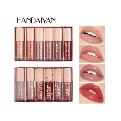 6 lip gloss set Mirror gloss lip gloss Liquid lacquered lip gloss image 1