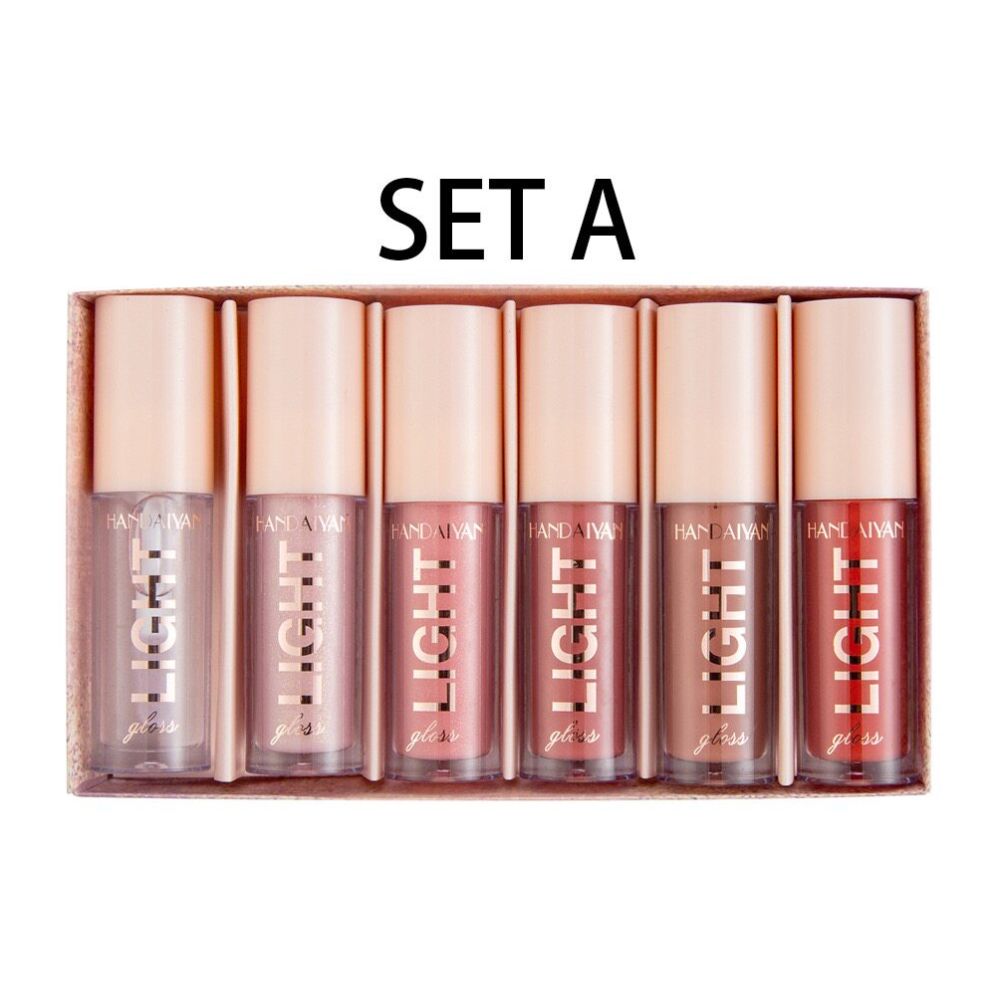6 lip gloss set Mirror gloss lip gloss Liquid lacquered lip gloss