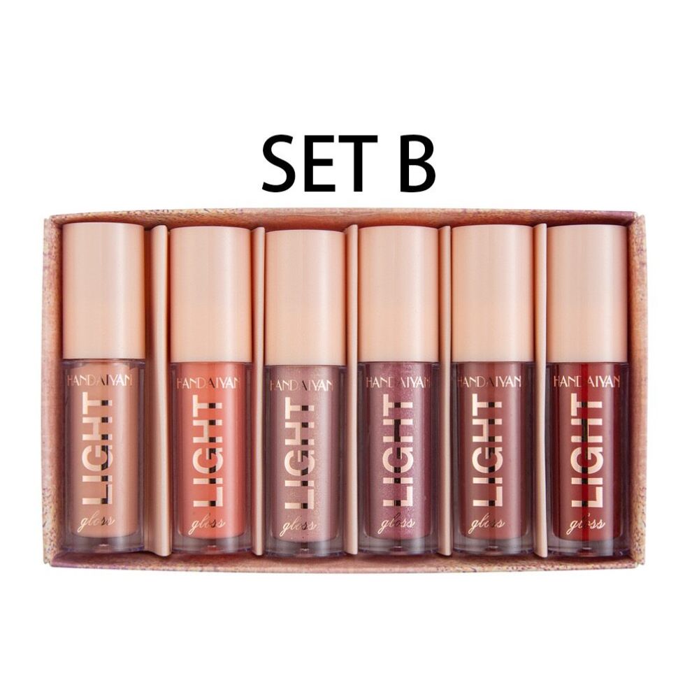 6 lip gloss set Mirror gloss lip gloss Liquid lacquered lip gloss