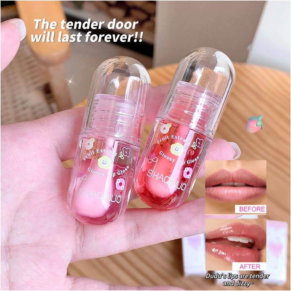 Hydrating Lip Care Oil Fruit Flavored Lip Balm Gloss for image 2