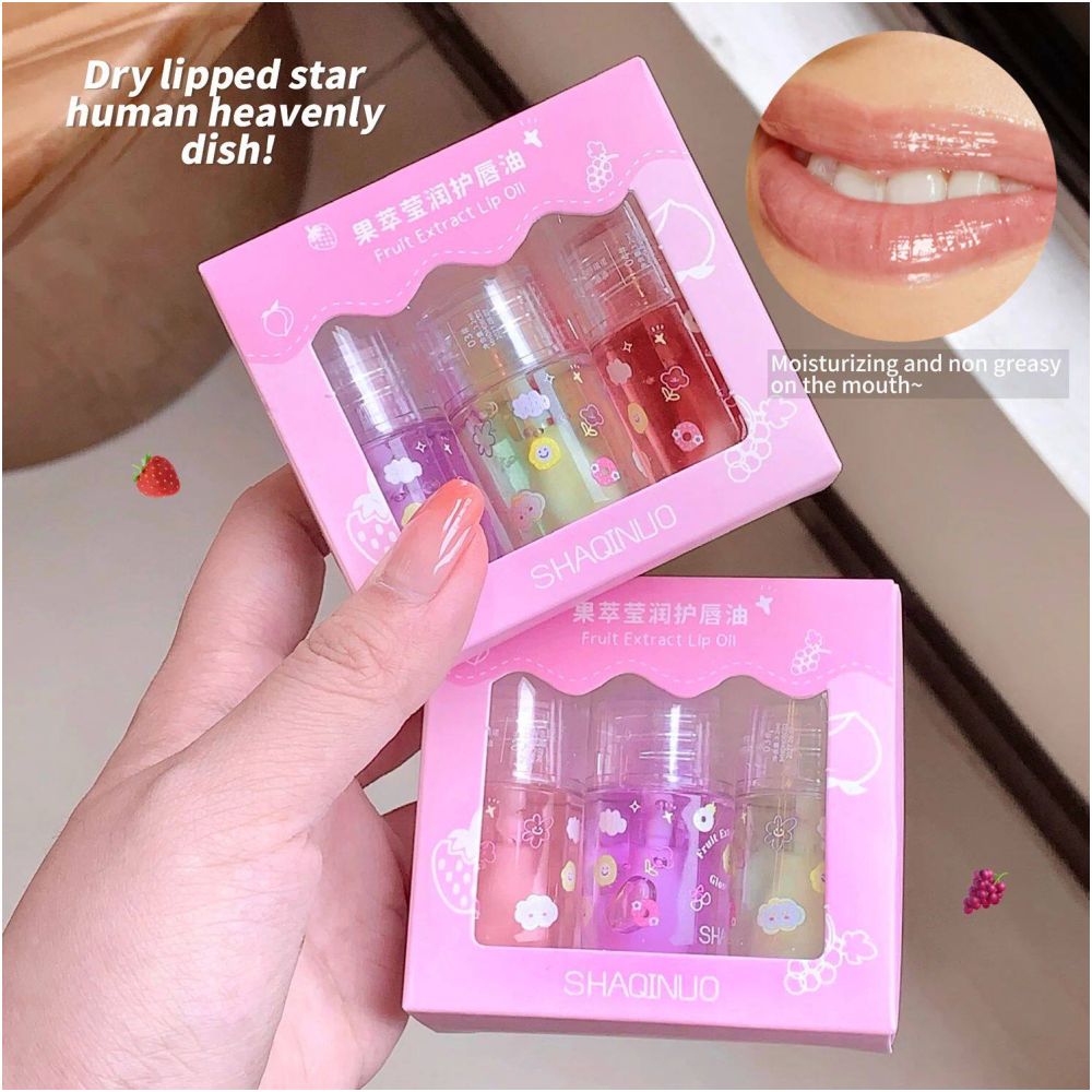 Hydrating Lip Care Oil Fruit Flavored Lip Balm Gloss for image 0