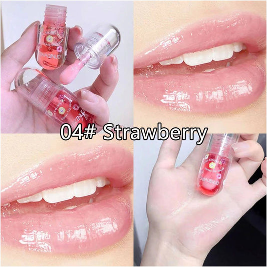 Hydrating Lip Care Oil Fruit Flavored Lip Balm Gloss for