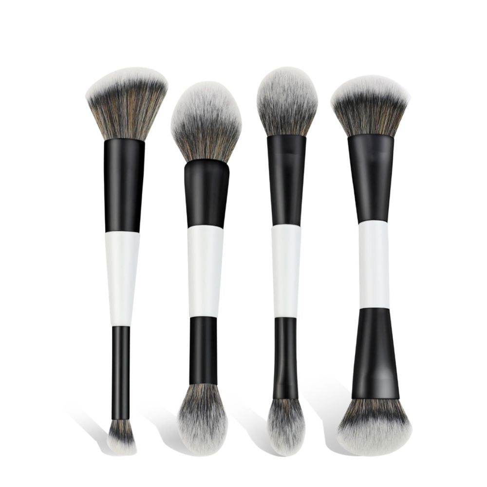 Hot selling new product 4 double ended foundation brushes powder brushes blush brushes highlighter brushes makeup tools contour brushes and makeup brushes image 0