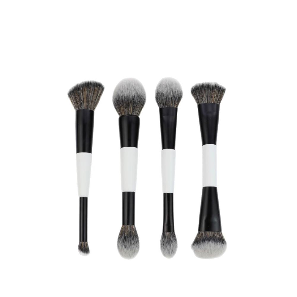 Hot selling new product 4 double ended foundation brushes powder brushes blush brushes highlighter brushes makeup tools contour brushes and makeup brushes image 4