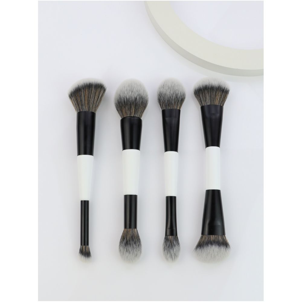 Hot selling new product 4 double ended foundation brushes powder brushes blush brushes highlighter brushes makeup tools contour brushes and makeup brushes