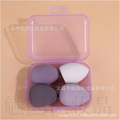Foundation brush 55 with beauty blender teardrop shaped gourd shaped and mushroom shaped makeup blender set slanted powder puff dry and wet wholesale