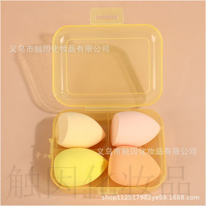 Foundation brush 55 with beauty blender teardrop shaped gourd shaped and mushroom shaped makeup blender set slanted powder puff dry and wet wholesale