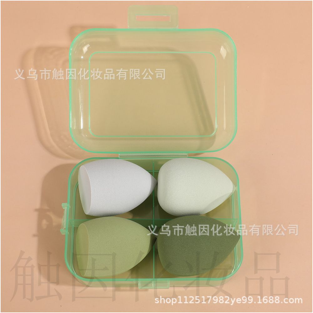 Foundation brush 55 with beauty blender teardrop shaped gourd shaped and mushroom shaped makeup blender set slanted powder puff dry and wet wholesale