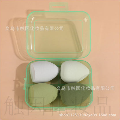 Foundation brush 55 with beauty blender teardrop shaped gourd shaped and mushroom shaped makeup blender set slanted powder puff dry and wet wholesale