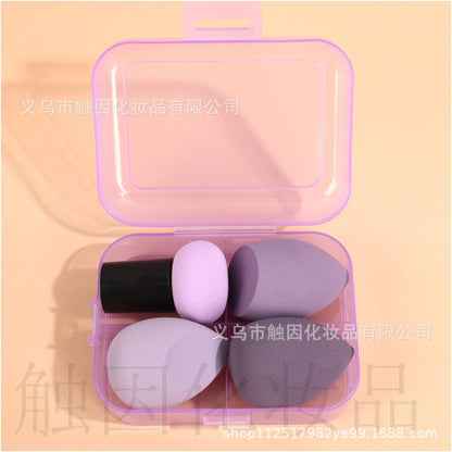 Foundation brush 55 with beauty blender teardrop shaped gourd shaped and mushroom shaped makeup blender set slanted powder puff dry and wet wholesale