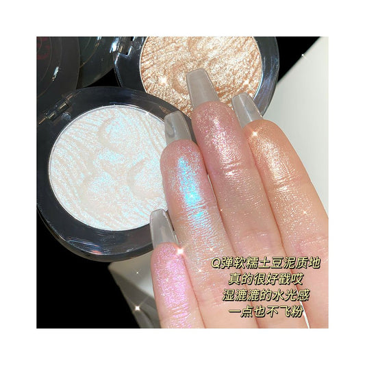 xixi Moon Pool Dark Highlighter Powder Palette a single eyeshadow with a potato like texture pearlescent rhinestone shimmer and subtle highlights to brighten the under eye area image 0