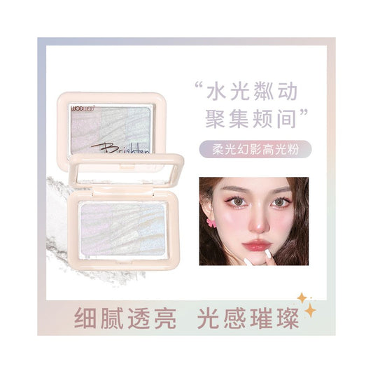 WODWOD Soft Focus Highlighter Powder with Fine Shine and Pearlescent Finish Brightens Body and Face Naturally Defines Dimension and Radiates Eyes image 0
