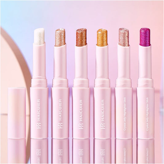 Cross border exclusive supply of Hai Cui Er Crystal Jelly Highlighter Stick Eyeshadow Stick Crystal Potato Mash Texture Super Sparkling Multi color New Arrival image 0