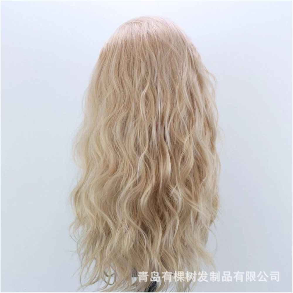 Qingdao Youke Tree Hair Products Co Ltd European and American Wig Amazon Synthetic Front Lace Wig Head image 4