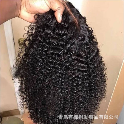Qingdao Youke Tree Hair Products Co Ltd Large lace natural European and American wig African long curly hair women s synthetic fiber image 2