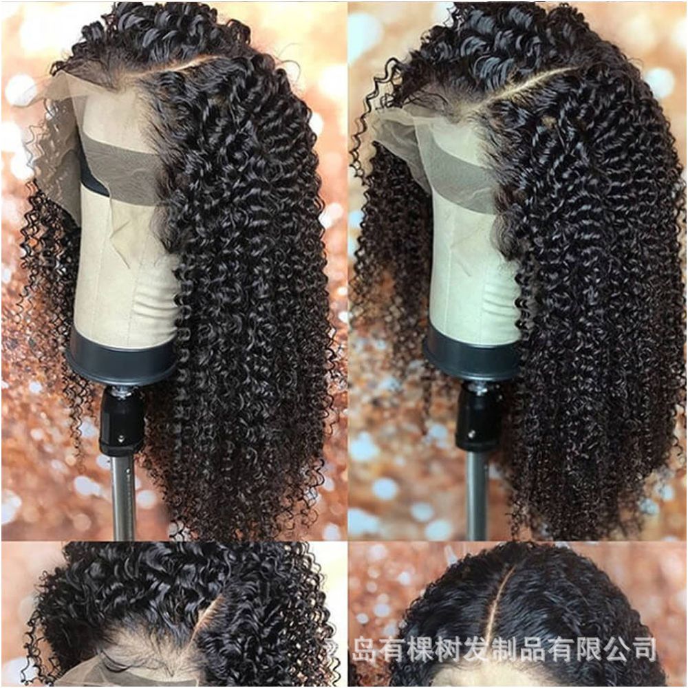 Qingdao Youke Tree Hair Products Co Ltd Large lace natural European and American wig African long curly hair women s synthetic fiber image 3