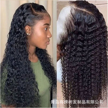 Qingdao Youke Tree Hair Products Co Ltd Large lace natural European and American wig African long curly hair women s synthetic fiber