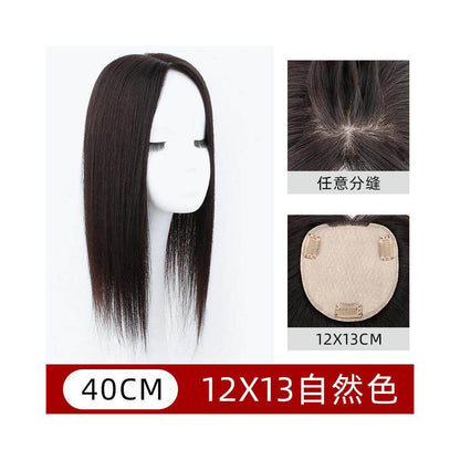 Henan Xuchang Wig Flagship Store Large Area Starry Sky Network Wig Slices Cover White Hair True Hair Long Straight Hair Blocks Feel Free