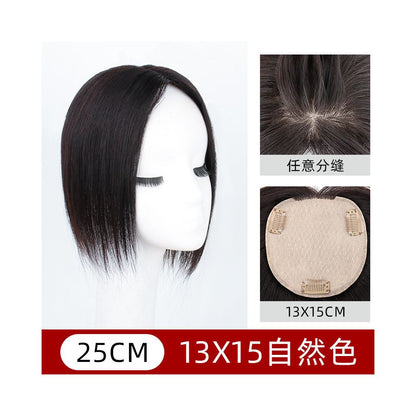 Henan Xuchang Wig Flagship Store Large Area Starry Sky Network Wig Slices Cover White Hair True Hair Long Straight Hair Blocks Feel Free