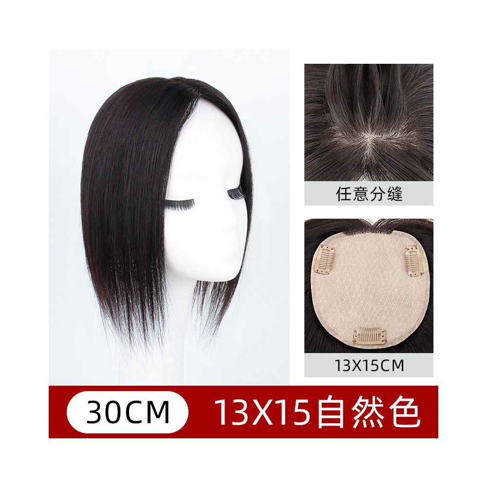 Henan Xuchang Wig Flagship Store Large Area Starry Sky Network Wig Slices Cover White Hair True Hair Long Straight Hair Blocks Feel Free