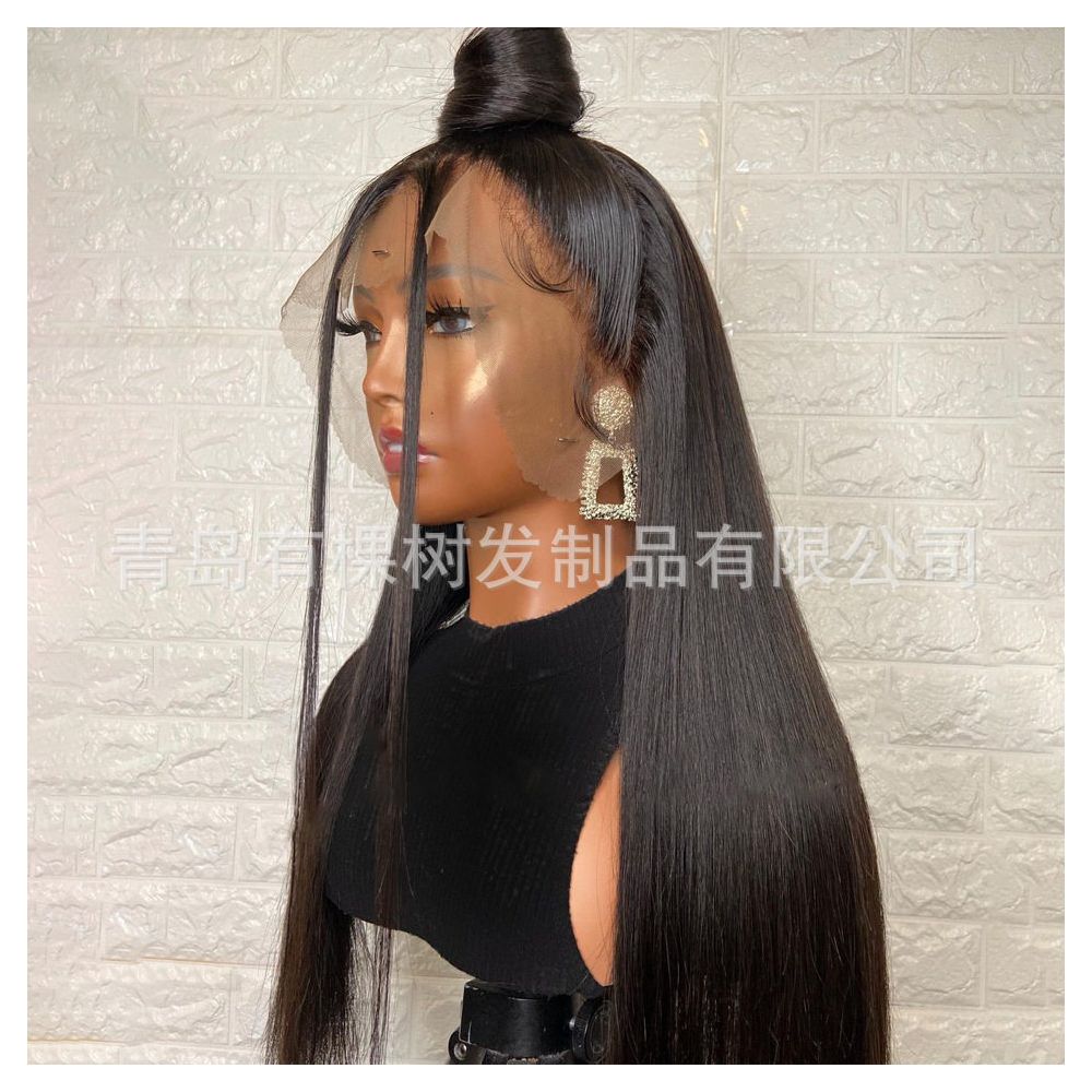 Qingdao Youke Tree Hair Products Co Ltd Natural Transition European and American Wig Foreign Trade Wig Black Chemical Fiber Front image 3