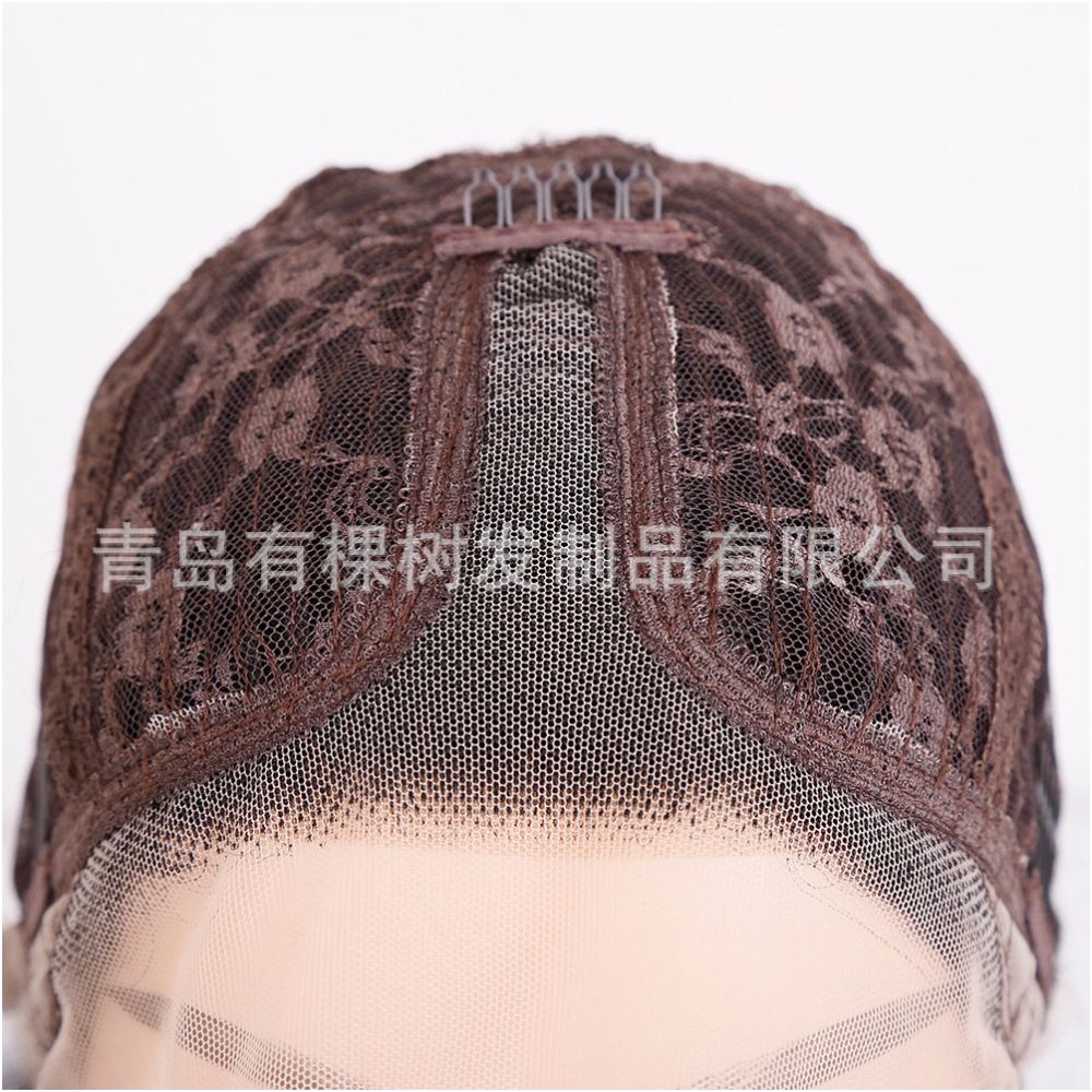 Qingdao Youke Tree Hair Products Co Ltd Natural Transition European and American Wig Foreign Trade Wig Black Chemical Fiber Front image 4